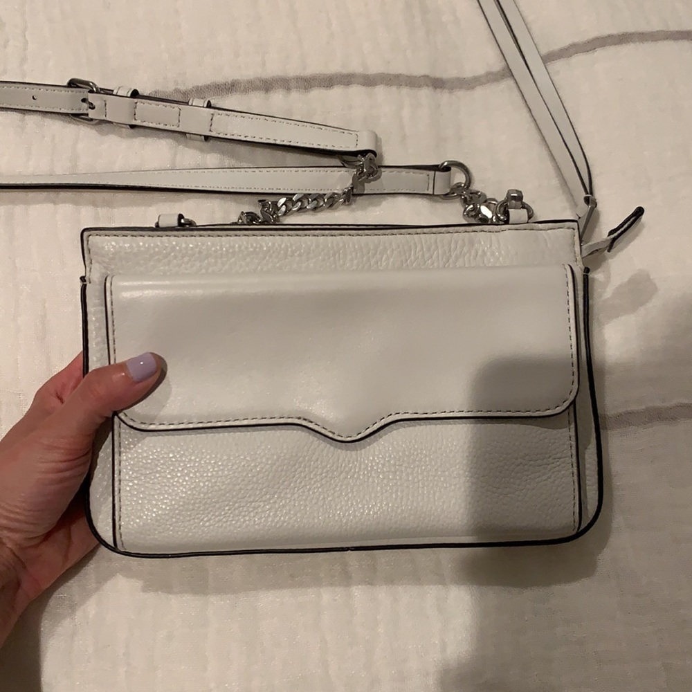Rebecca Minkoff white leather crossbody bag!